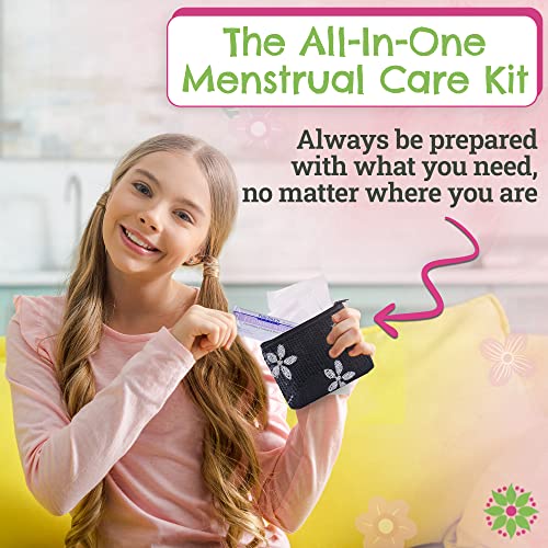 First Period Kit To-go! - Organic Biodegradable Tween Pads & Liner - Period Bags for Teen Girls Be Prepared. Period.Buy Supplements Australia