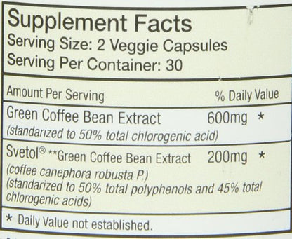 Absolute Nutrition Diet Supplement, Green Coffee Bean Extract with Svetol, 60 Count Absolute NutritionBuy Supplements Australia