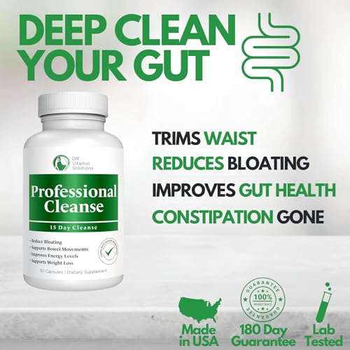 Professional Detox Cleanse for Weight Loss and Belly Fat, 15 Day Colon Cleanse, Body Detox DR VITAMIN SOLUTIONSBuy Supplements Australia