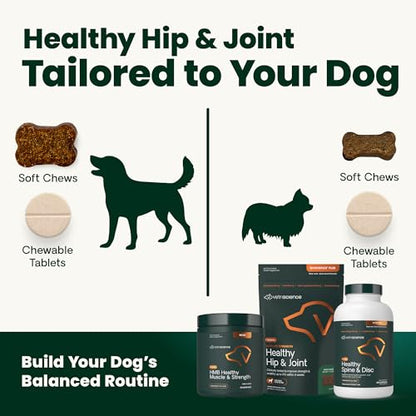 VetriScience Ultimate Strength Healthy Hip & Joint Chews, GlycoFlex Glucosamine, Chondroitin and Green-Lipped Mussel Joint Support Supplement for Dogs, Soothe Joint Discomfort, Duck, 120 Count VETRISCIENCEBuy Supplements Australia