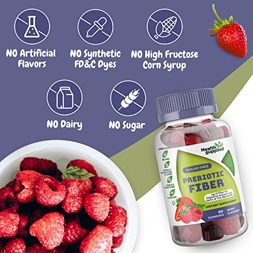 Fiber Prebiotic Gummies Sugar Free, Keto Friendly 2 Pack | Gut Cleansing, Digestive Health Health SuppliedBuy Supplements Australia