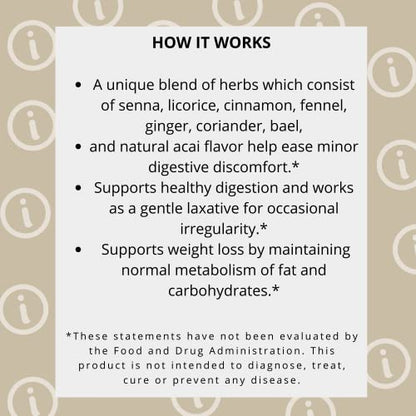 Hyleys Colon Cleanse Tea Blackberry Flavor - 50 Tea Bags (6 Pack - 300 Tea Bags Total) HYLEYSBuy Supplements Australia