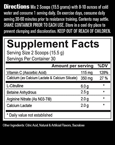VASOBLITZ Award Winning Dual Nitric Oxide Pre Workout with NO3T Arginine Nitrate BFF Build Fast FormulaBuy Supplements Australia