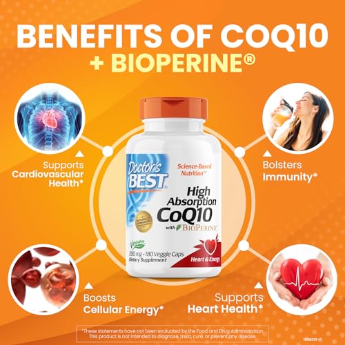 Doctor's Best High Absorption CoQ10 with BioPerine, Non-GMO, Gluten & Soy Free Doctor's BESTBuy Supplements Australia