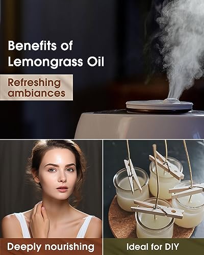 NATURE HUE Lemongrass Essential Oil - 10 mL (1/3 oz) - Pure, Natural, Therapeutic Grade NATURE HUEBuy Supplements Australia