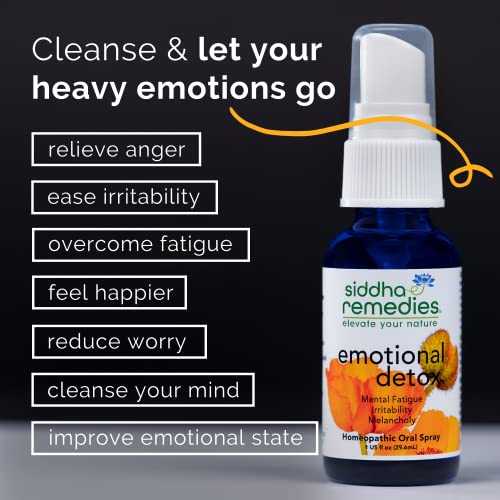 Siddha Remedies Emotional Detox Homeopathic Oral Spray for Melancholy, Irritability SiddhaBuy Supplements Australia