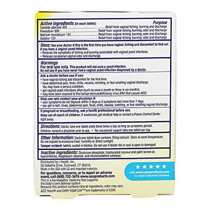 AZO Yeast Plus Tablets 60 ea (Pack of 6) - Packaging May Vary AZOBuy Supplements Australia