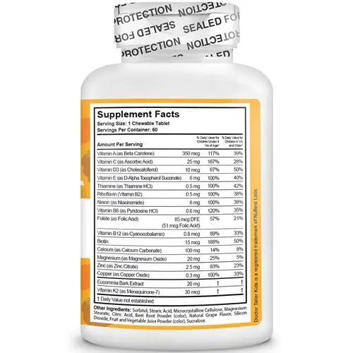 NuBest Doctor Taller Kids - Kids Multivitamins, Toddler Vitamins - Support Healthy, Immunity and Bone Strength for Ages 2 to 9 NuBest
