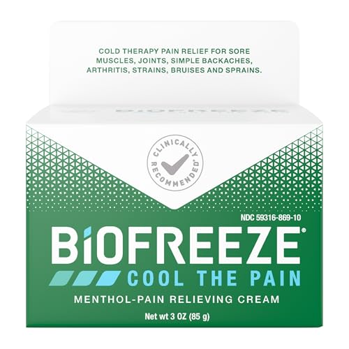 Biofreeze Pain Relief Cream for Knee, Neck, Hip, Joint, Shoulder, & Simple Backache, Arthritis Pain Reliever, Sore Muscle Relief, Cooling Menthol Pain Cream, 3 Oz BiofreezeBuy Supplements Australia