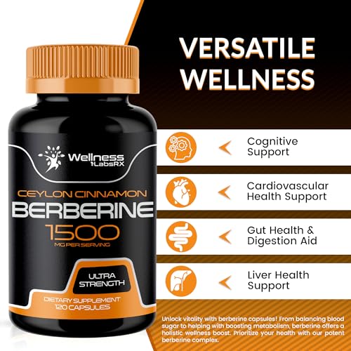 WELLNESS LABSRX Berberine Supplement 1500mg - Liposomal Berberine with Ceylon WELLNESS LABSRXBuy Supplements Australia