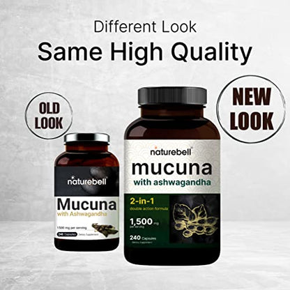 Mucuna Pruriens Capsules, Triple Strength 1500mg Per Serving, 2 in 1 Formula NatureBellBuy Supplements Australia