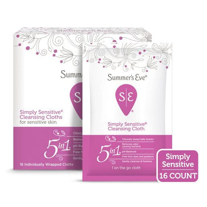 Summer's Eve Cleansing Cloth Simply Sensitive, 3 Count Summer's EveBuy Supplements Australia