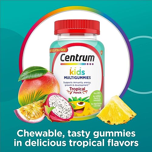 Centrum Kids Multivitamin Gummies, Tropical Punch Flavor Made With Natural Flavors CentrumBuy Supplements Australia