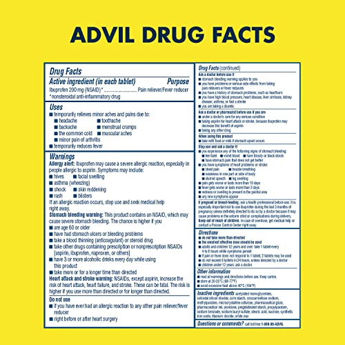 Advil Pain Reliever and Fever Reducer, Ibuprofen 200mg for Pain Relief - 300 Count, Advil PM Pain Reliever and Nighttime Sleep Aid, Ibuprofen for Pain Relief and Diphenhydramine Citrate - 2 Count AdvilBuy Supplements Australia
