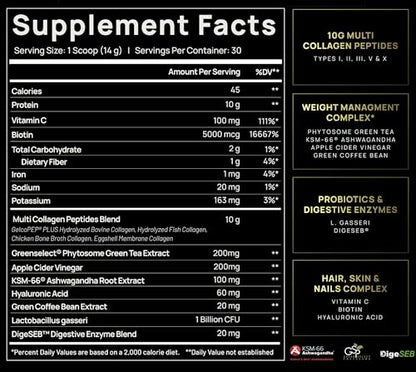 Super Collagen Burn - Premium Collagen Powder for Women Weight & Beauty w. Apple C Vinegar TERRA ELMNTBuy Supplements Australia