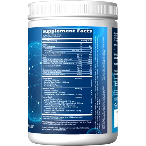 MRM Nutrition Driven Pre-Workout Powder | Mixed Berry Flavored | 125mg Caffeine | Pure MRMBuy Supplements Australia