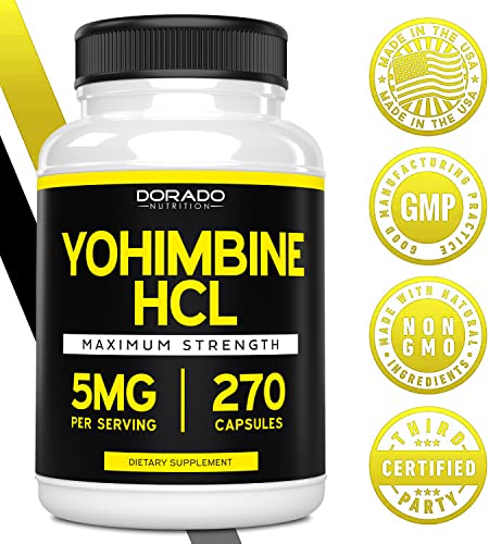 Yohimbine HCL 5mg For Men and Women (270 Capsules) - More Potent Than Yohimbe DORADO NUTRITIONBuy Supplements Australia