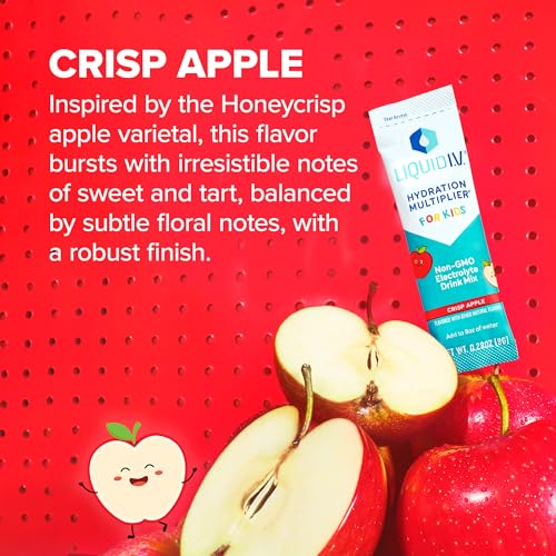 Liquid I.V. Hydration Multiplier Kids - Crisp Apple - Hydration Powder Packets | Electrolyte Liquid I.V.Buy Supplements Australia