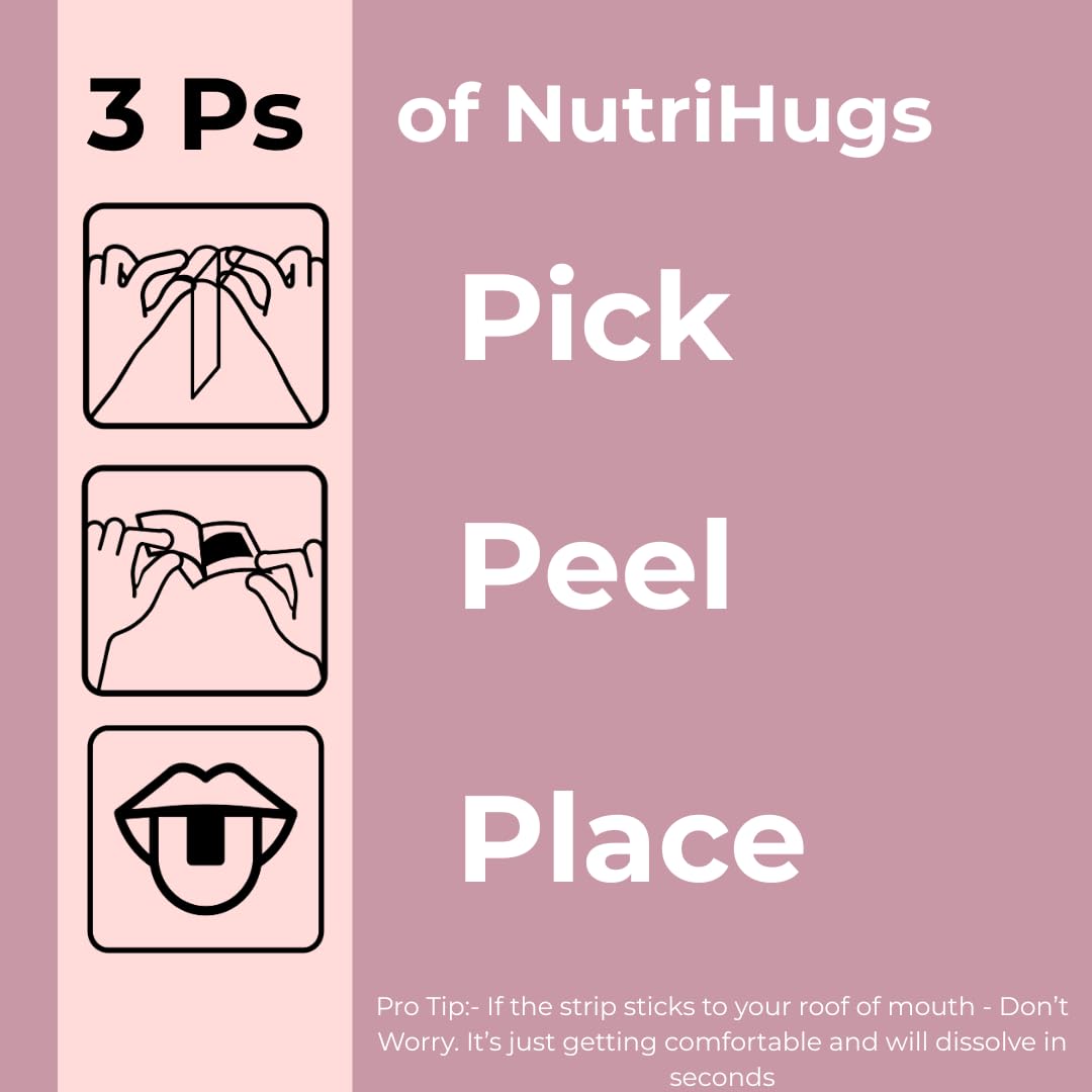 NutriHugs Daily Multivitamin Dissolving Strips - Vitamins A, B-Complex, C, D3 and K2 - 11 Essential Vitamins & Minerals - Vegan, Sugar-Free, Fast-Absorbing Oral Thin Film - Doctor-Founded - 30 Count MedHugsBuy Supplements Australia