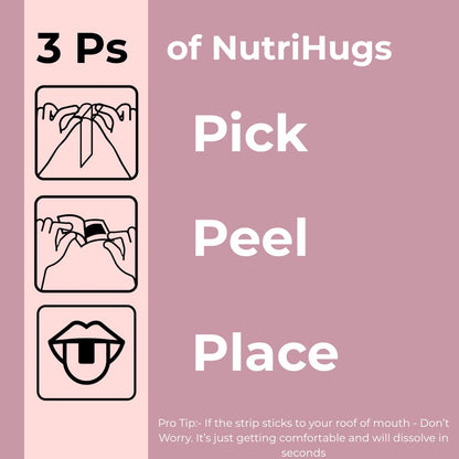 NutriHugs Daily Multivitamin Dissolving Strips - Vitamins A, B-Complex, C, D3 and K2 - 11 Essential Vitamins & Minerals - Vegan, Sugar-Free, Fast-Absorbing Oral Thin Film - Doctor-Founded - 30 Count MedHugsBuy Supplements Australia