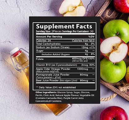 Doc Thackery Apple Cider Vinegar Gummies 1000mg Plus Per Serving, from The Mother Doc ThackeryBuy Supplements Australia