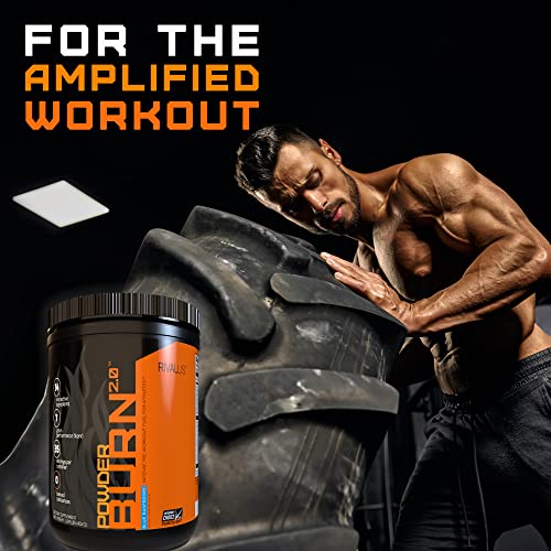 Rivalus Powder Burn 2.0 Pre Workout Supplement, Blue Raspberry, 0.89 Pounds RivalusBuy Supplements Australia