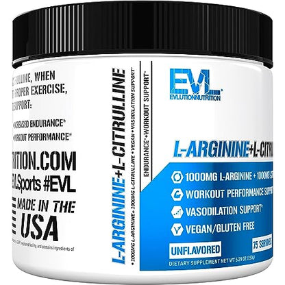 Evlution Nutrition L-Arginine + L-Citrulline - Endurance + Workout Performance EvlutionBuy Supplements Australia