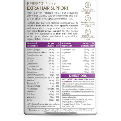 Perfectil Vitabiotics Multivitamin | Hair Growth and Thickening Formula | Supports Thicker, Healthy Hair | Vitamin D, E, Collagen, Biotin, and More PerfectilBuy Supplements Australia