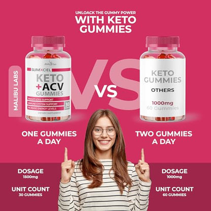 SlimXcel Keto ACV Gummies Weight Loss - 1500mg Once a Day, Strong Time Released Advanced Malibu LabsBuy Supplements Australia