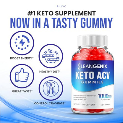 (2 Pack) LeanGenix Keto ACV Gummies - Official - Keto Lean Genix ACV Advanced Formula RillvoBuy Supplements Australia