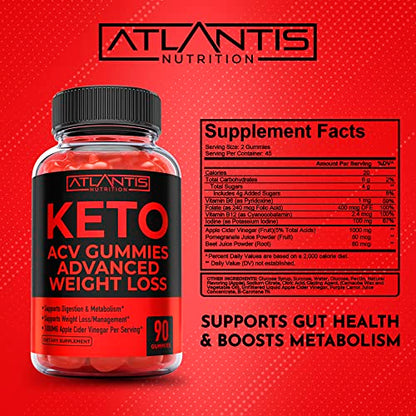 Keto ACV Gummies for Weight Loss - Supports Digestion, Advanced Weight Loss, Detox Atlantis NutritionBuy Supplements Australia