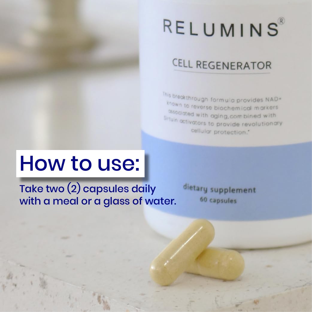 Relumins NAD+ Supplement with Nicotinamide Riboside, Resveratrol, Quercetin, Fisetin & Curcumin – Focus, Vitality, Energy, Balance & Daily Wellness Support – 60 Vegan Capsules ReluminsBuy Supplements Australia