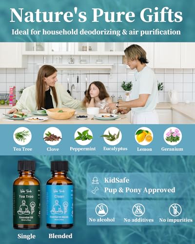 VTS Waterless Diffuser with Essential Oils Set, Tea Tree Essential Oil Aromatherapy Gift Set VEDA TINDA SCENTBuy Supplements Australia