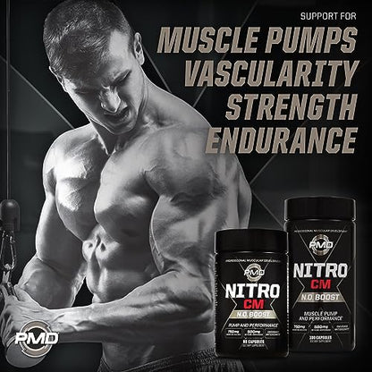 PMD Sports Nitro cm - Nitric Oxide with Agmatine Pre Workout Supplement - Muscle PMDBuy Supplements Australia