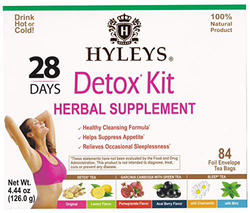 Hyleys Detox Tea for Cleanse - 28 Day Kit - 84 Tea Bags - Gift Gift For Mom For Mom HYLEYSBuy Supplements Australia