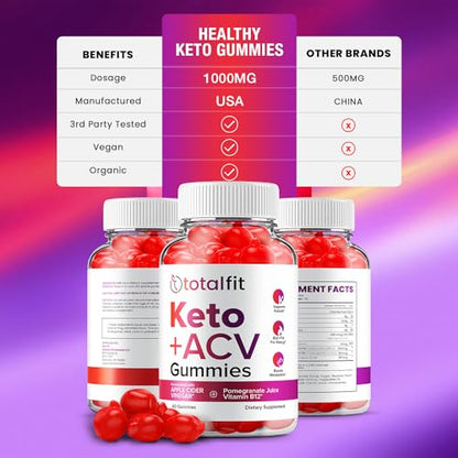 (3 Pack) Total Fit Keto ACV Gummies - Official - Keto TotalFit ACV Advanced Formula Plus RillvoBuy Supplements Australia