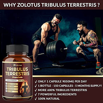 Tribulus Terrestris Supplement for Men & Women, 9050mg Per Capsule, 5-Month Supply ZolotusBuy Supplements Australia