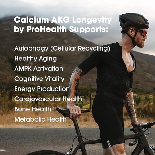 ProHealth Calcium AKG Longevity (Alpha Ketoglutarate) (1,000 mg per 2 Capsule Serving ProHealthBuy Supplements Australia