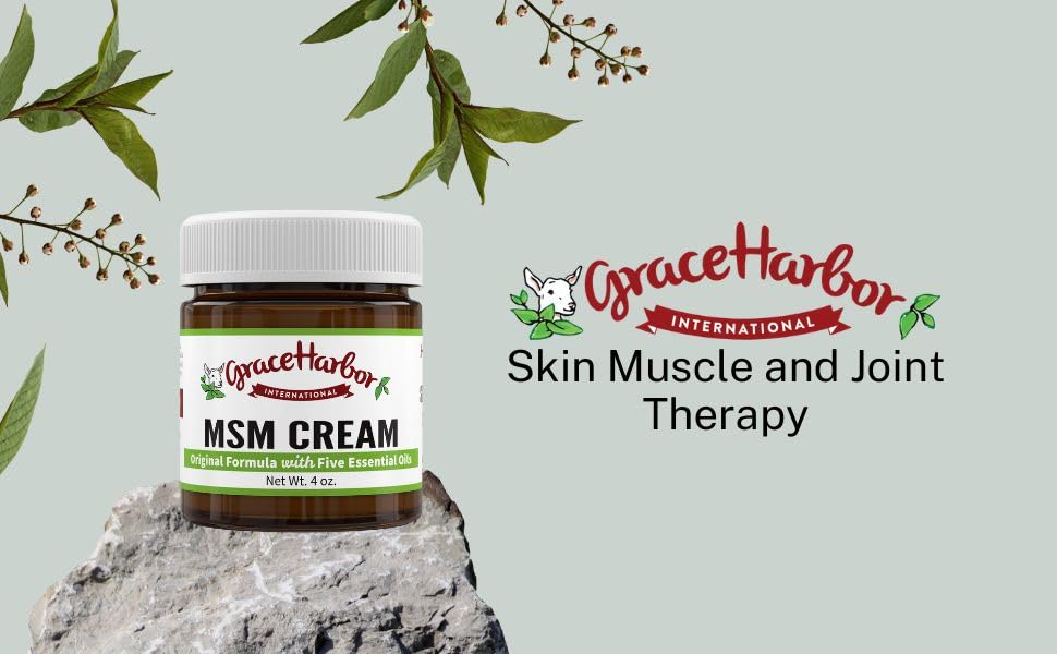 Grace Harbor MSM Cream – Variety 3 Pack – Daily Skin, Joint and Muscle Rub – Best Goat Milk Unscented Baby Lotion for Severly Dry Skin – Therapeutic Essential Oils and Fragrance Free – 4 oz Grace Harbor InternationalBuy Supplements Australia
