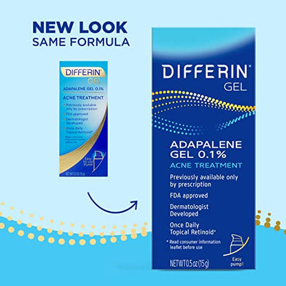 Differin Acne Treatment Gel, 30 Day Supply, Retinoid Treatment for Face DifferinBuy Supplements Australia
