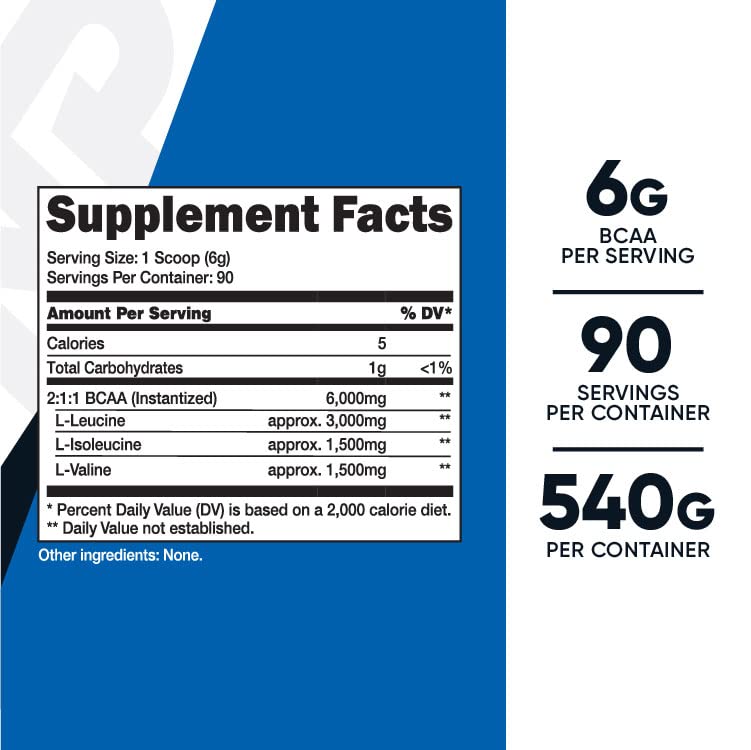 Nutricost BCAA Powder 2:1:1 (Unflavored, 90 Servings) - Branched Chain Amino Acids NutricostBuy Supplements Australia