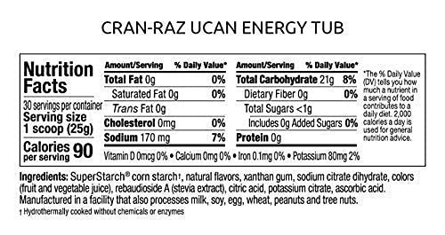 UCAN Energy Powder, Cran-Raz, Keto, Sugar-Free Pre & Post Workout for Men & Women UCANBuy Supplements Australia