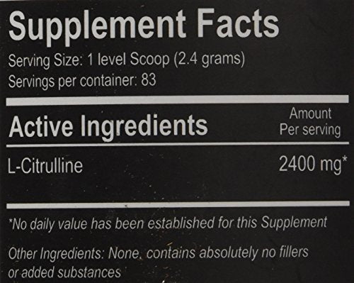 Muscle Feast Premium Vegan L-Citrulline Powder, Enhance Muscle Pumps, Improve Muscle Vascularity, Nitric Oxide Booster, Citrulline, Unflavored, 200 Grams