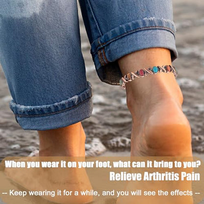 MagVIVACE Copper Anklet for Women for Arthritis and Joint, Magnetic Therapy Ankle Bracelet, Jewelry Gift MagVIVACEBuy Supplements Australia