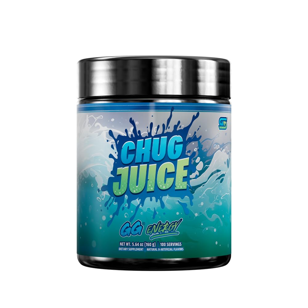 Gamer Supps GG Energy - Chug Juice by LazarBeam (100 Servings) - Keto Friendly Gaming Energy and Nootropic Blend, Sugar Free + Organic Caffeine + Vitamins + Immune Support, Powder Drink Gamer SuppsBuy Supplements Australia