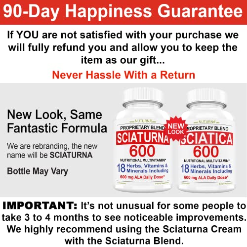 Sciatica Supplement with 600 mg Alpha Lipoic Acid - Sciatic Nerve Support NuturnaBuy Supplements Australia