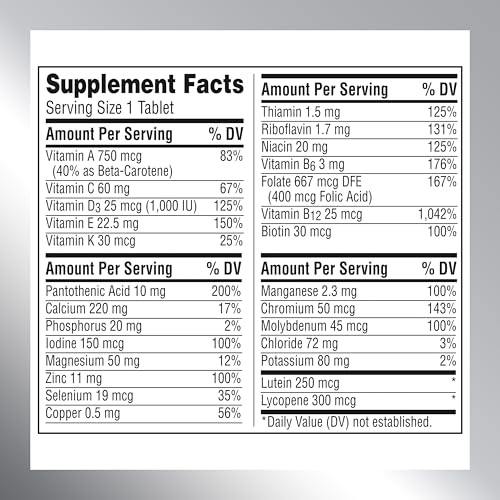 Centrum Silver Multivitamin for Adults 50 Plus, Multivitamin/Multimineral Supplement, Vitamin D3, B-Vitamins, Gluten Free CentrumBuy Supplements Australia
