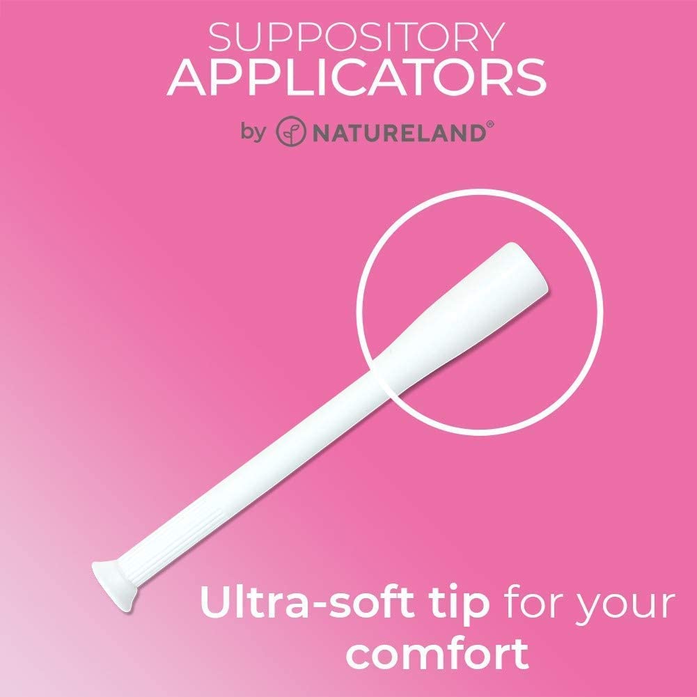 Natureland [40 Count Boric Acid Suppositories 600mg w/ [10 Pack] Vaginal Applicator - Feminine Care NaturelandBuy Supplements Australia