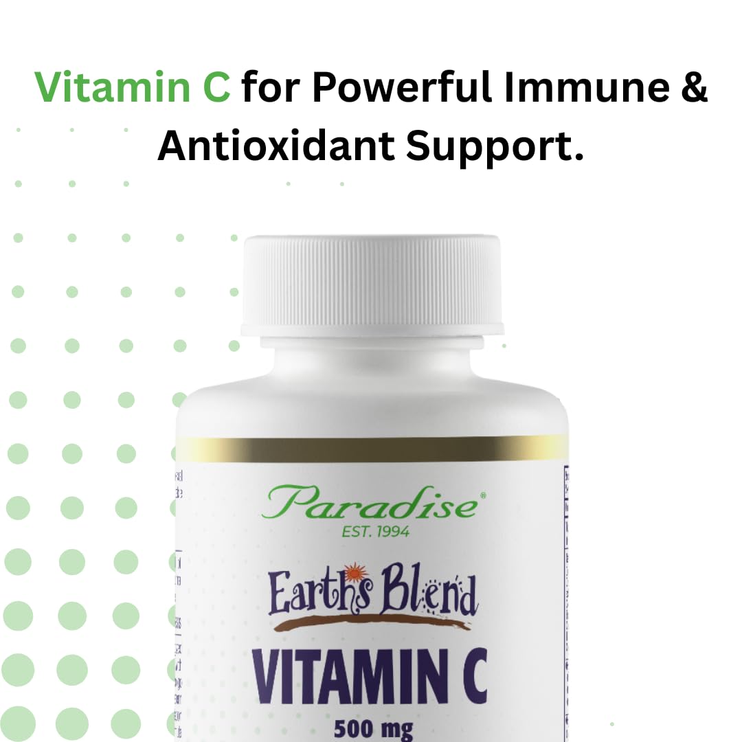 Paradise Herbs Earth's Blend Vitamin C with Nature's C and Adaptogens, Superfoods Base of Probiotics & Organic Alkalizing Greens, 90 Vegetarian Capsules Paradise HerbsBuy Supplements Australia