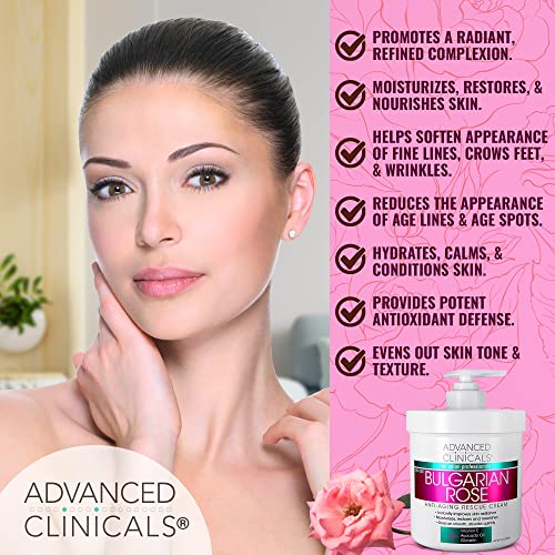 Advanced Clinicals Bulgarian Rose Anti Aging Vitamin E Moisturizer Body Lotion & Face Advanced ClinicalsBuy Supplements Australia
